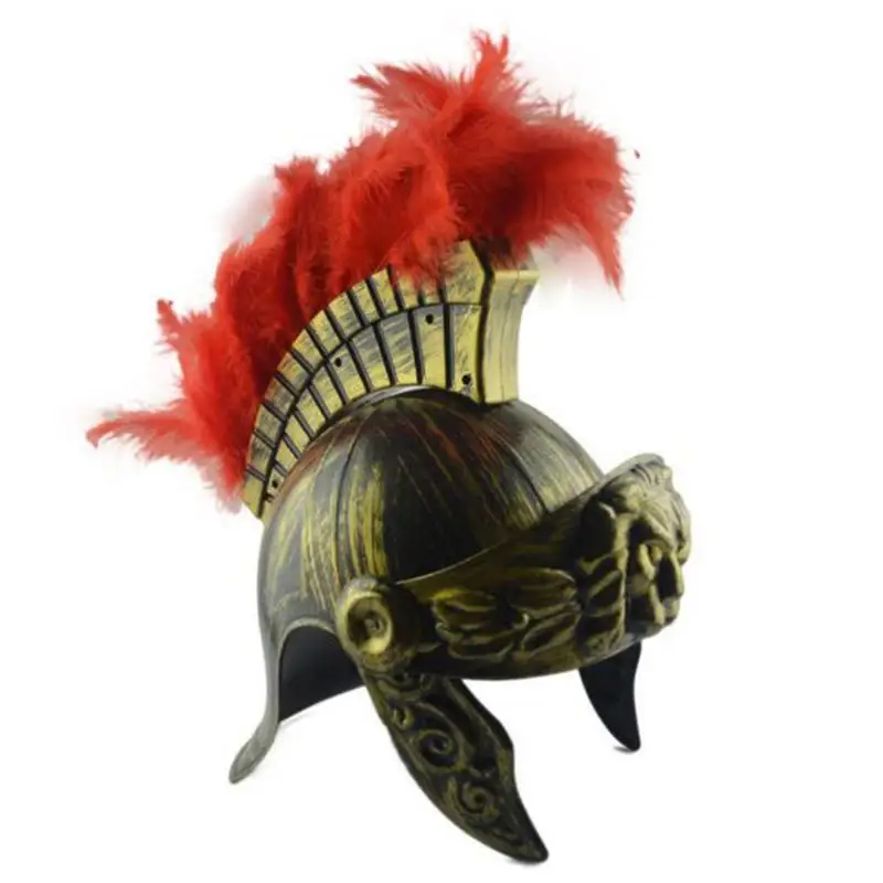 

Cos Masquerade Helmet Spartan Warrior Hat Roman Hat Spartacu Samurai Hat Medieval Ancient Roman Vintage Helmet Feather