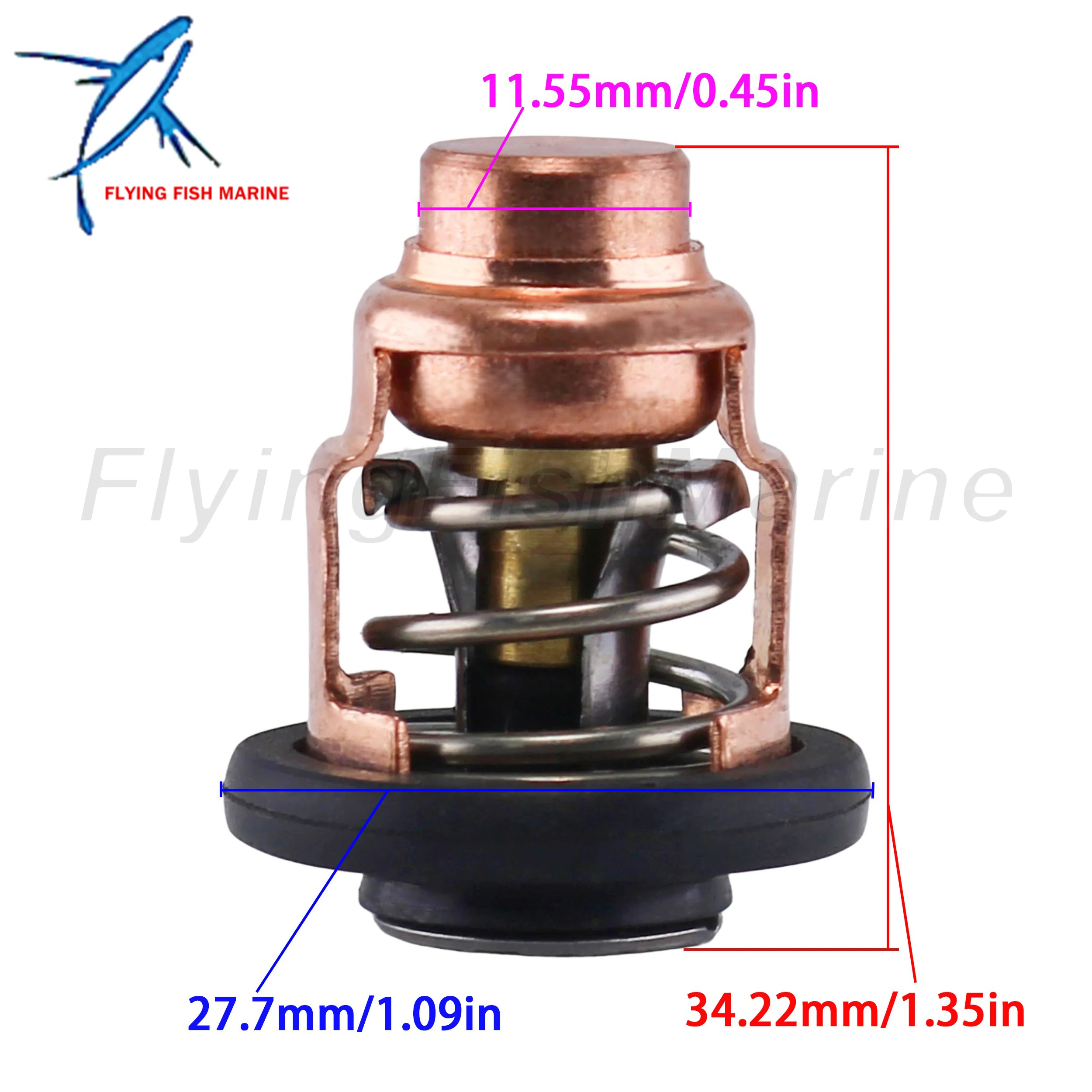 Outboard Motor 855676002 8M0119207 8M0139434 18-43175 Thermostat for Mercury 8-30HP, 3NV010300M 3R3-01030-0 for Nissan Tohatsu