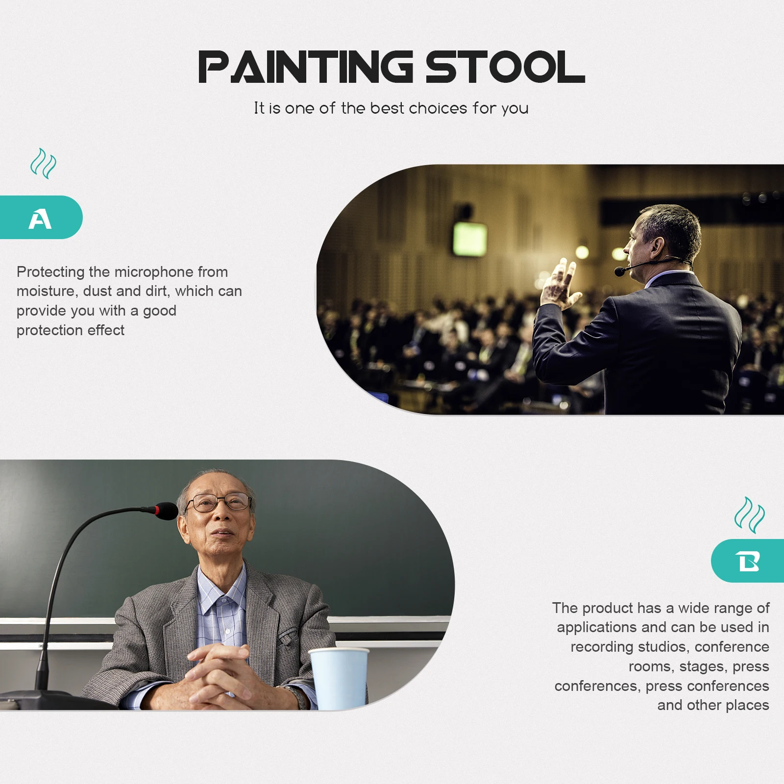 

20Pcs Protective Microphone Covers Simple Replaceable Sponge Windscreen for Broad Compatibility in Conference Rooms Stages and