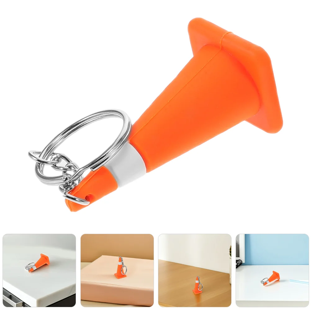 

Cute Keychains for Girls Road Cone Funny Keyrings Gift Mini Simulation Toys Orange Men