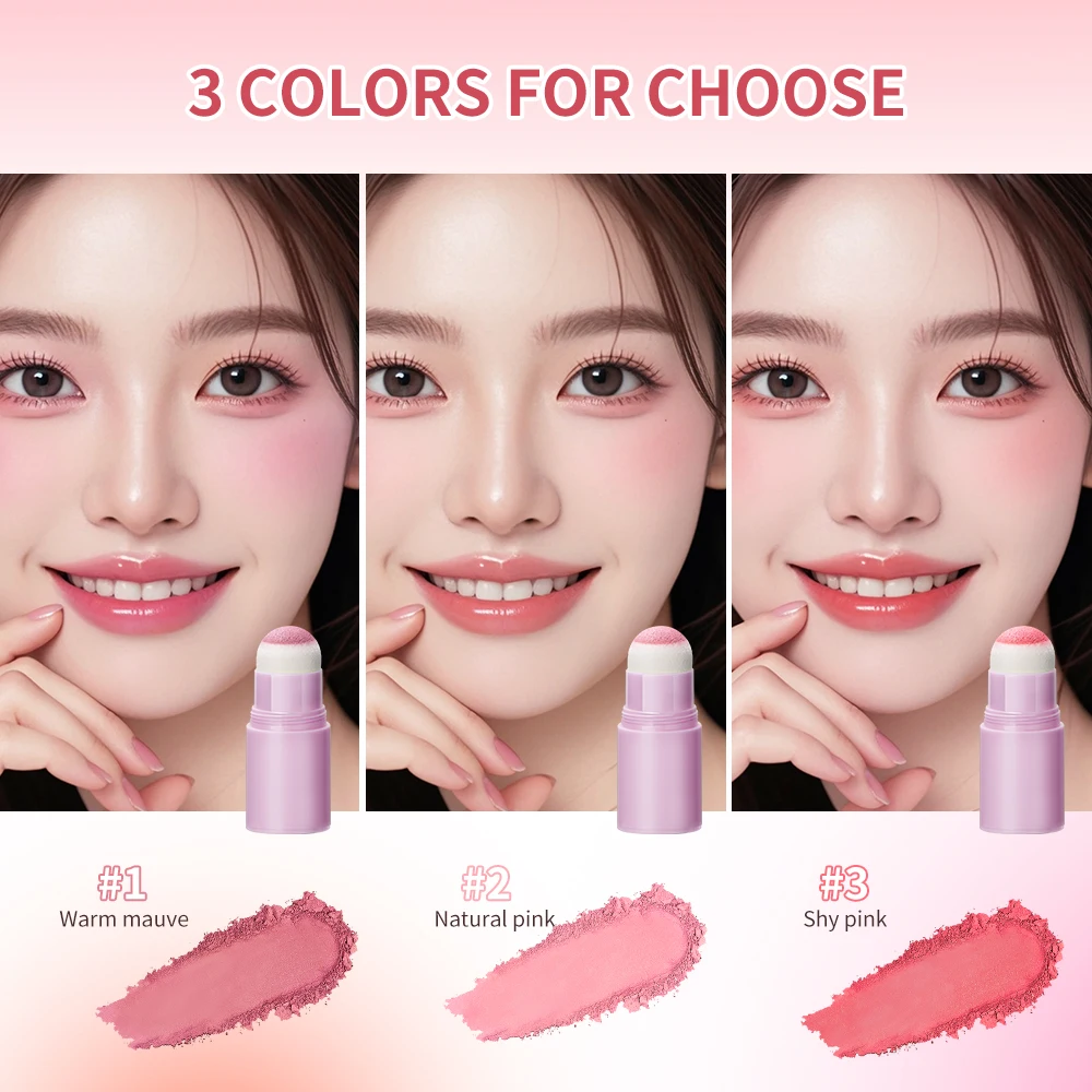 韓国ブラッシュスティック ソフトフォグフィニッシュ クリーミーバウンシー テクスチャー デュアルユース リップ＆チークティント 女性用 6色 フェイスメイク