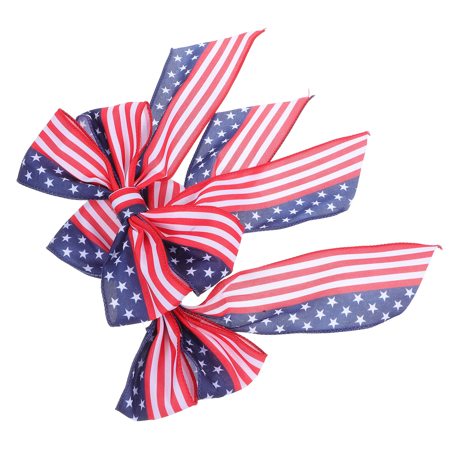 

2 Pcs Independence Day Bow Front Door Decor Decorations Festival Adornment Polyester Ornaments