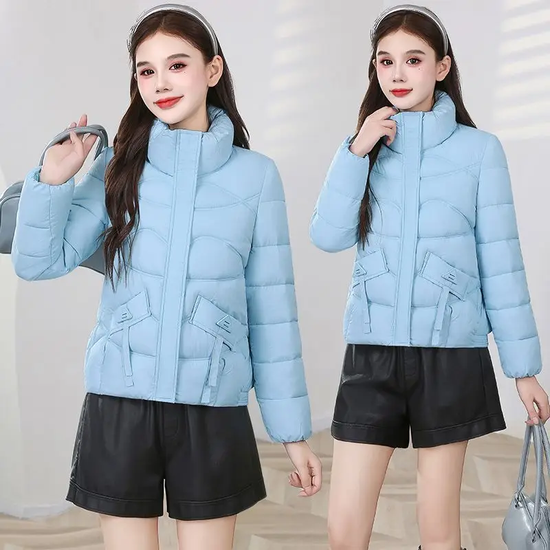 Winter Cotton Jacket Women's Thick Solid Short Coats New Korean Casual Outerwear Ladies Temperament Warm Cotton Padded Jacket