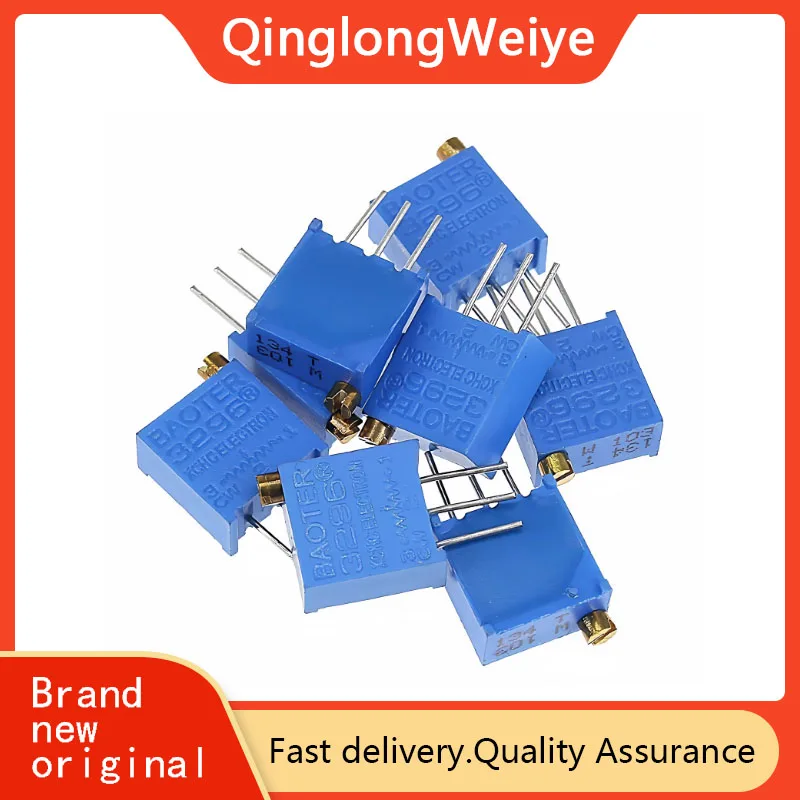 5 Stück Präzisions-Mehrkreis-einstellbares Potentiometer 3296W-1 mit mehreren Widerstandsoptionen 1K 2K 5K 10K 20K 25K 50K 104K