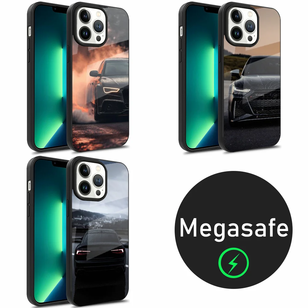 

Sports Car A-AudiS RS Phone Case For iPhone 16,15,14,13,12,11,Plus,Pro,Max Mini Magsafe Magnetic Wireless Charging