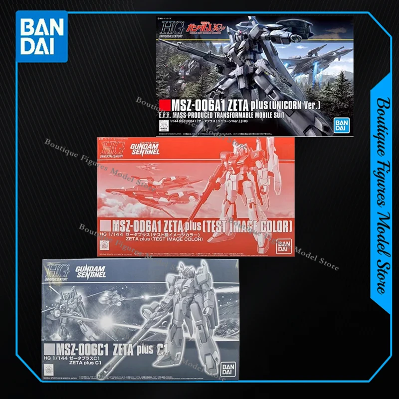 Bandai original gundam hg MSZ-006A1 MSZ-006C1 zeta plus c1 unicórnio ação anime figuras brinquedos crianças presente montagem modelo ornamentos