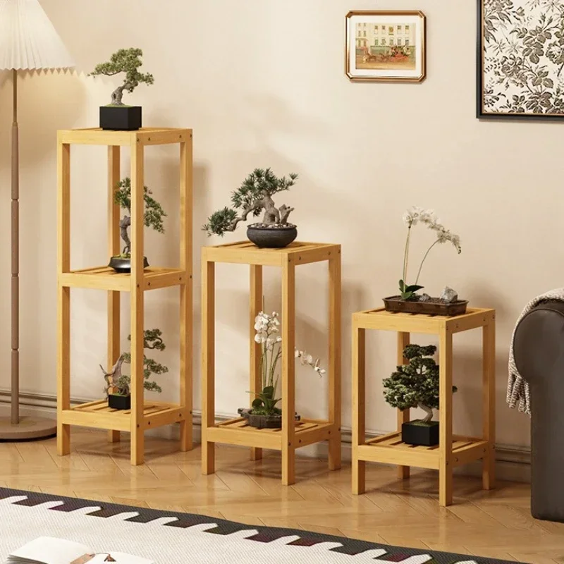Chinese flower stand Nanzhu living room floor-standing indoor multi-layer flower pot balcony flower stand shelf 2026 new model