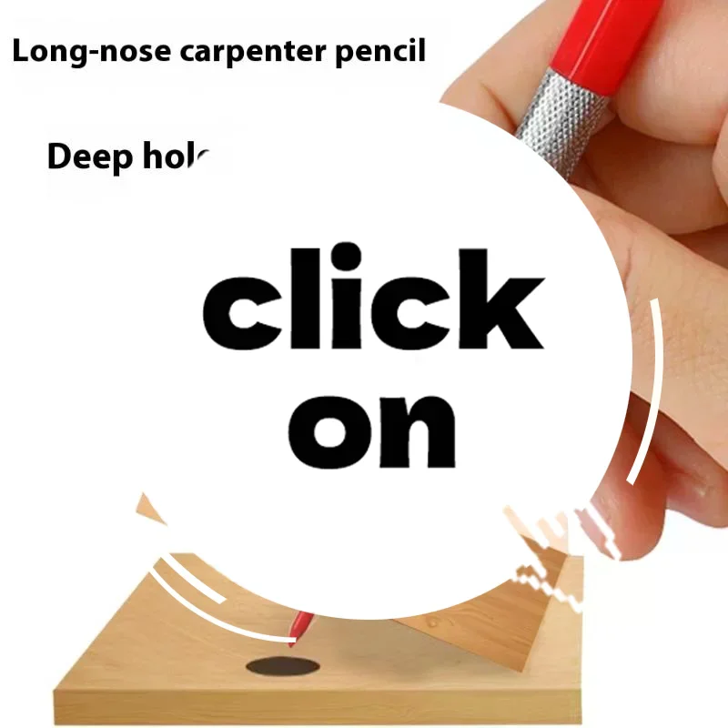 1Pc Deep Hole Metal 2.0mm Woodworking Mechanical Pencil Or 8Pcs 2.0mm 2B Replaceable Lead Marking Pencil For Woodworking