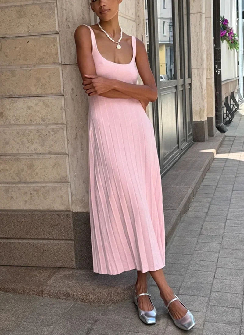 

Women's Sexy Sleeveless Long Knit Dress Summer Casual Beach Crochet Bikini Cover-Up Swimsuit Cover Ups Swimwear Robe