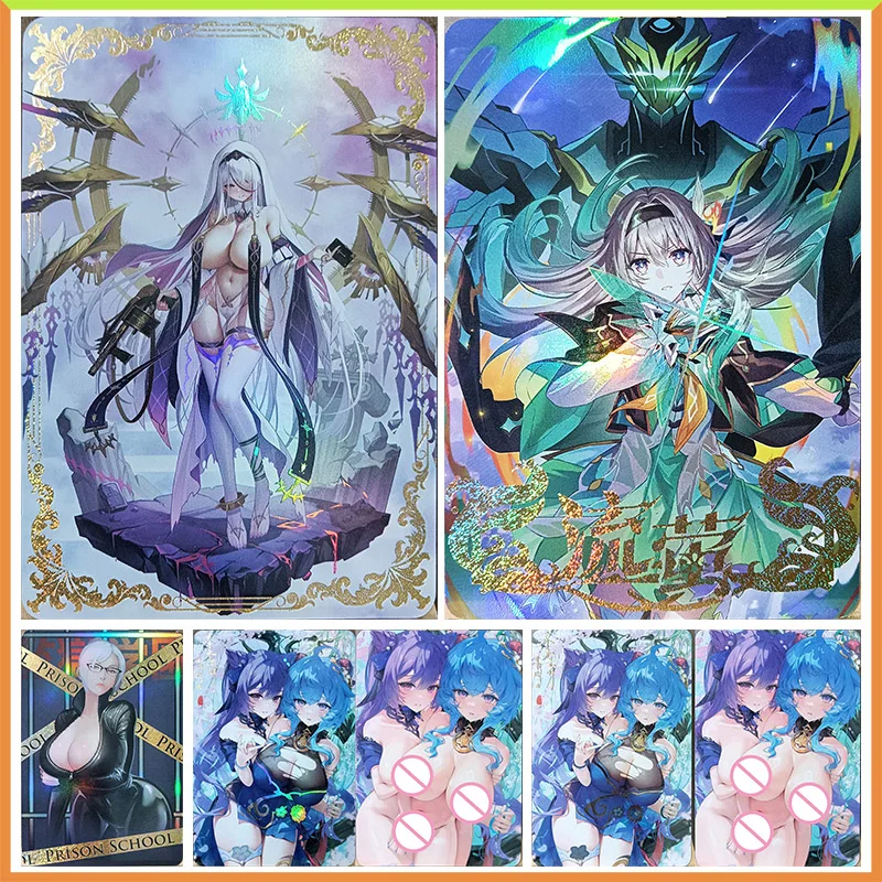 Anime Goddess Story DIY ACG Mash Kyrielight Ganyu Keqing Firefly Refraction Game Collectible Cards Toys for boys Birthday Gift