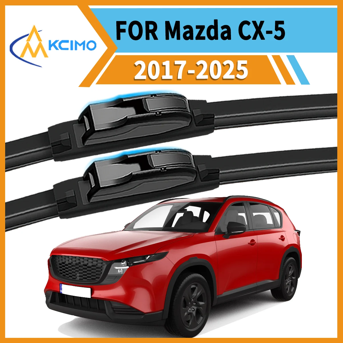 

2PCS High-Performance Wiper Blades For Mazda CX-5 2017-2025 All-Weather Clarity Strong Frame Enhanced Driving Safety & Comfort
