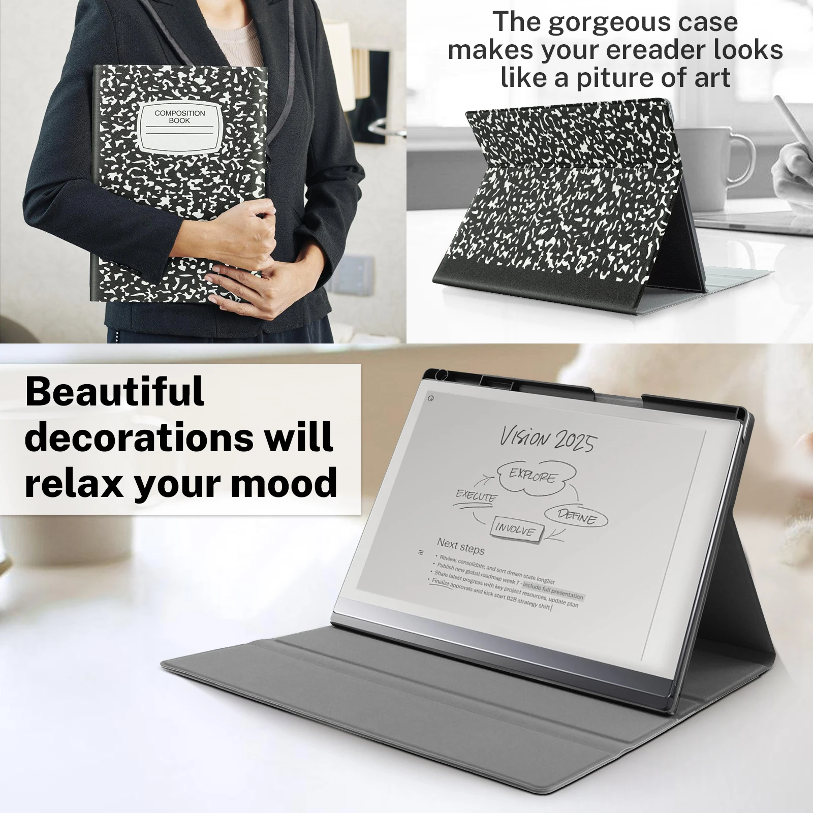 Чехол для съемного планшета 2, несколько углов, держатель стилуса, включает защитную пленку для экрана, легкий защитный чехол только для Re