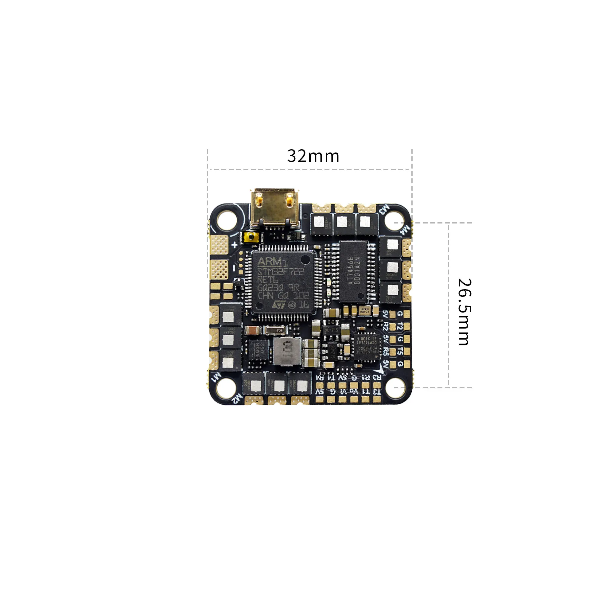 GEPRC GEP-F7-45A AIO V2 – F722 Flugcontroller & 45A BLHeli_S ESC 2-6S für DJI Plug FPV Drohne (25,5×25,5mm) – Detail 7