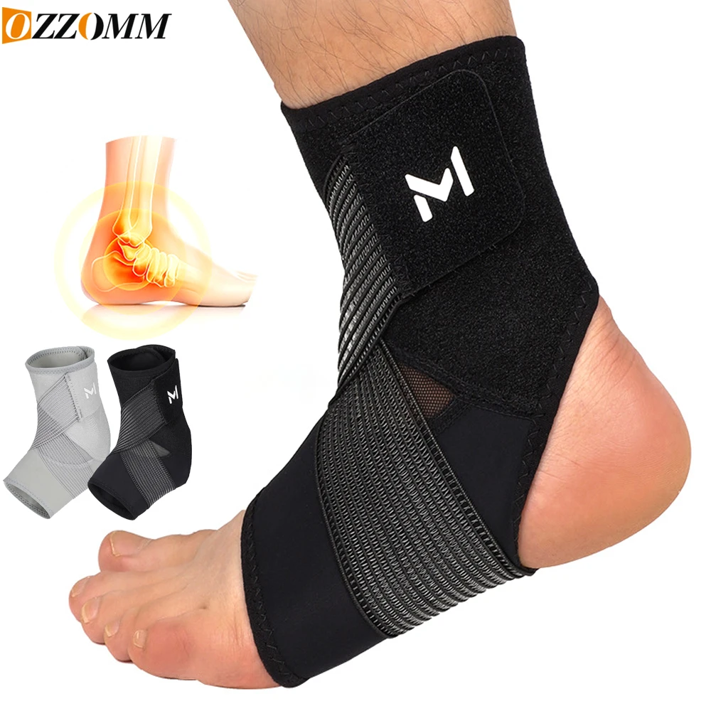 

Plantar Fasciitis & Ankle Sprain Support Brace - Strong Stabilizing Sleeve with Adjustable Strap for Sports & Daily Use