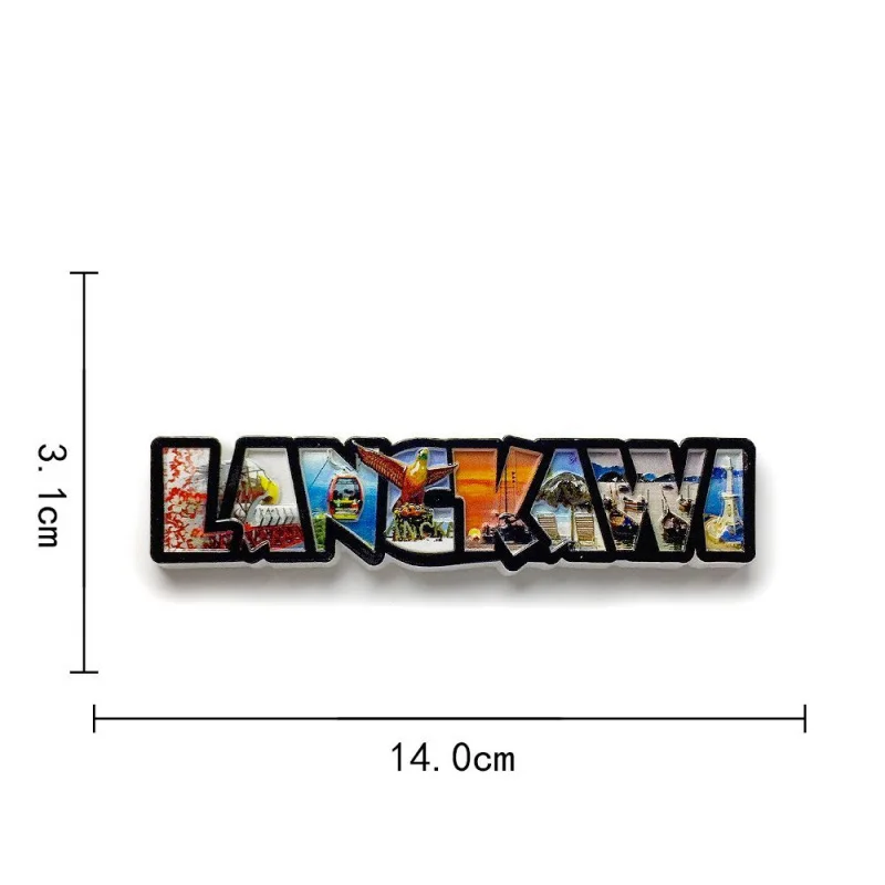 

Creative Simple Letter Home Decoration 3D Langkawi Fridge Magnet World Travel Souvenir Gift