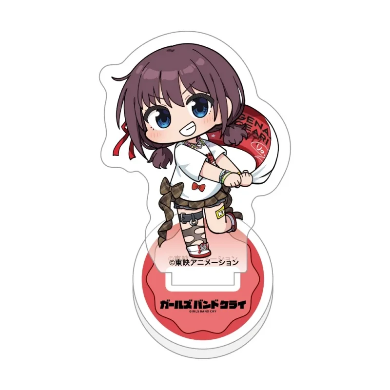 10CM Anime GIRLS BAND CRY Mini Acrylic Figure Stand Plate Cosplay Prop Decor Q-Version Keychain Gifts