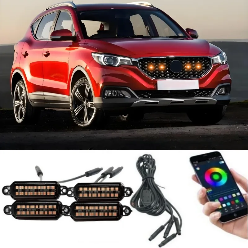 

18LED Front Grille Light For MG zs hs MG4 mg5 mg4ev 2023 Car Daytime Running Light Wheel Eyebrow Lamp 12V