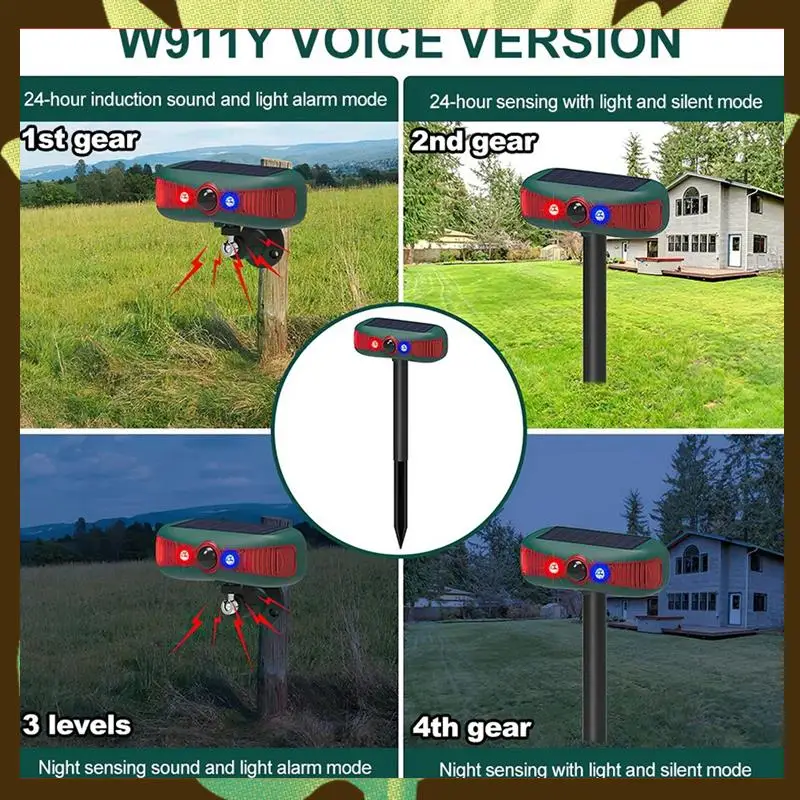 

Solar Motion Sensor Alarm Solar Sensitive PIR Motion Sensor Barking 129Db Sound Warning-[Y03A]