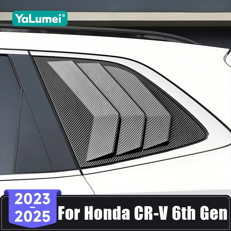 

For Honda CR-V 6th Gen 2023 2024 2025 Car Rear Triangular Blinds Window Air Outlet Trim Cover Shutter Body Protective Accesories