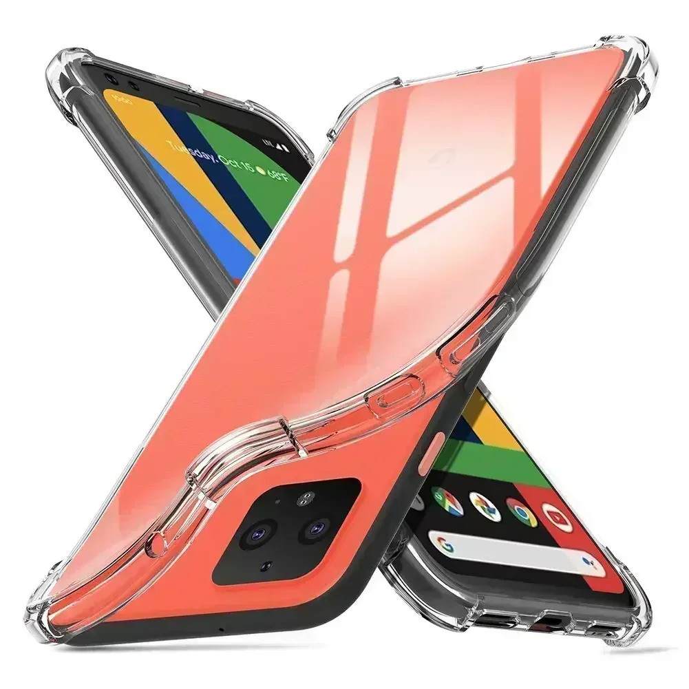 Capa tpu macia para google pixel 5 4 xl 3a 4a 5g ultrafina à prova de choque capa de telefone de cristal transparente macio para google pixel 4 xl