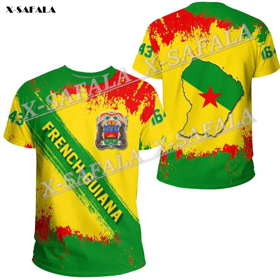 French Guiana Niue Gambia Marshall Sint Eustatius Founded Day Style 3D Print Soft Than Cotton No Fade T-shirt Men Female Top Tee