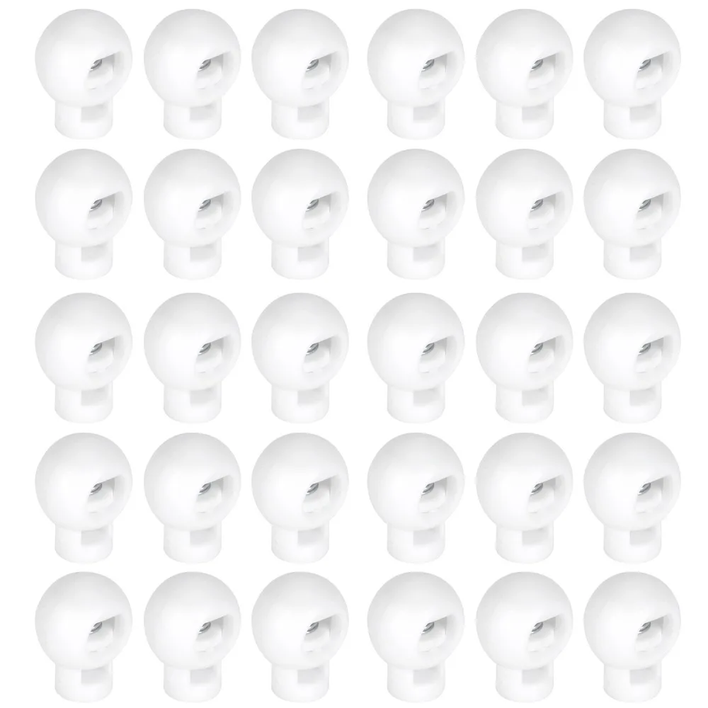 300pcs Buttons Single Hole Cord Locks Ball Shape Spring Loaded Spring Clip Toggle Stopper Luggage Accessories