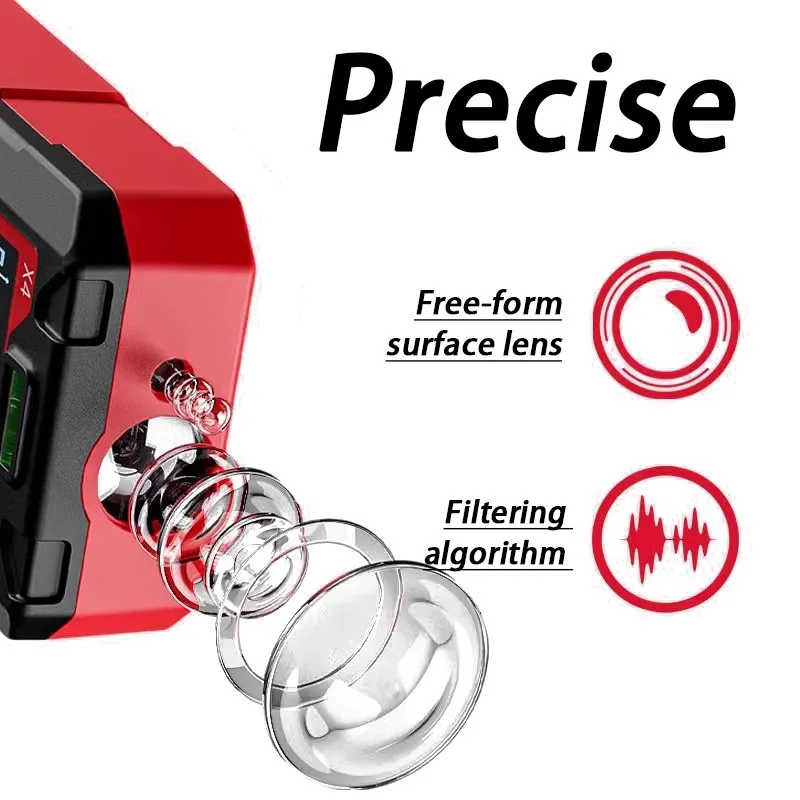 جهاز قياس المدى بالليزر بالأشعة تحت الحمراء عالي الدقة أداة قياس محمولة باليد مسطرة كهربائية LED أداة عرض رقمية