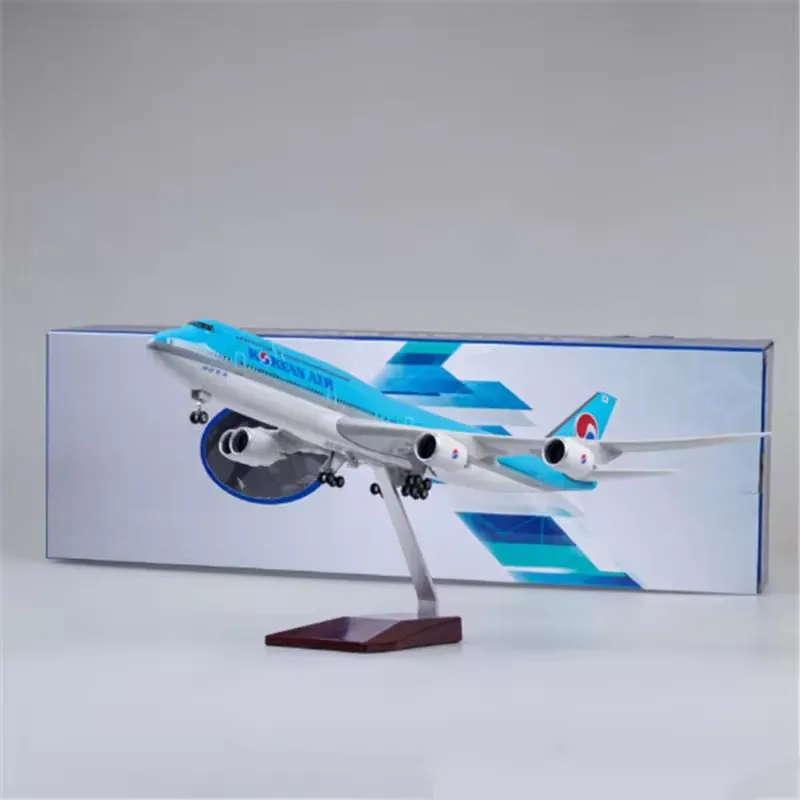 2025 New 1/160 Scale Model Diecast Resin A380 Korean International Airline Aircraft With Light And Wheels Collection Display