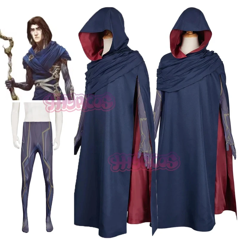 

❤️❤️❤️LOL Arcane Season 2 Viktor Machine Herald Cosplay Costume Hooded Cloak Robe Glove Wig Adult Man Halloween Christmas ❤️⭐️❤️