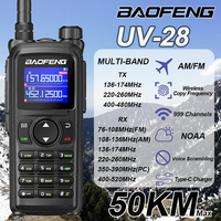 NEW 2024 BAOFENG UV-28 Walkie Talkie Portable Multi-Band 999CH Wireless Copy Frequency Long Range Type-C Am Fm Two Way Ham Radio