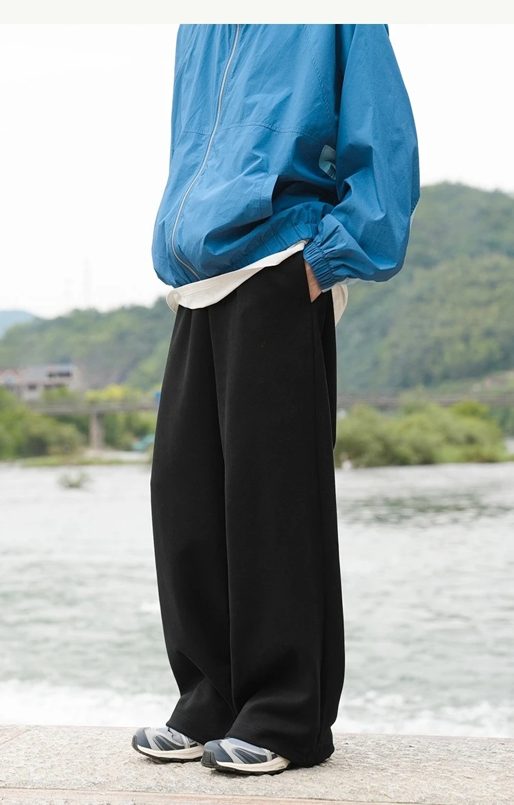 

Новые мужские весенне-осенние серые спортивные брюки, повседневные прямые брюки, висячие свободные брюки, модные