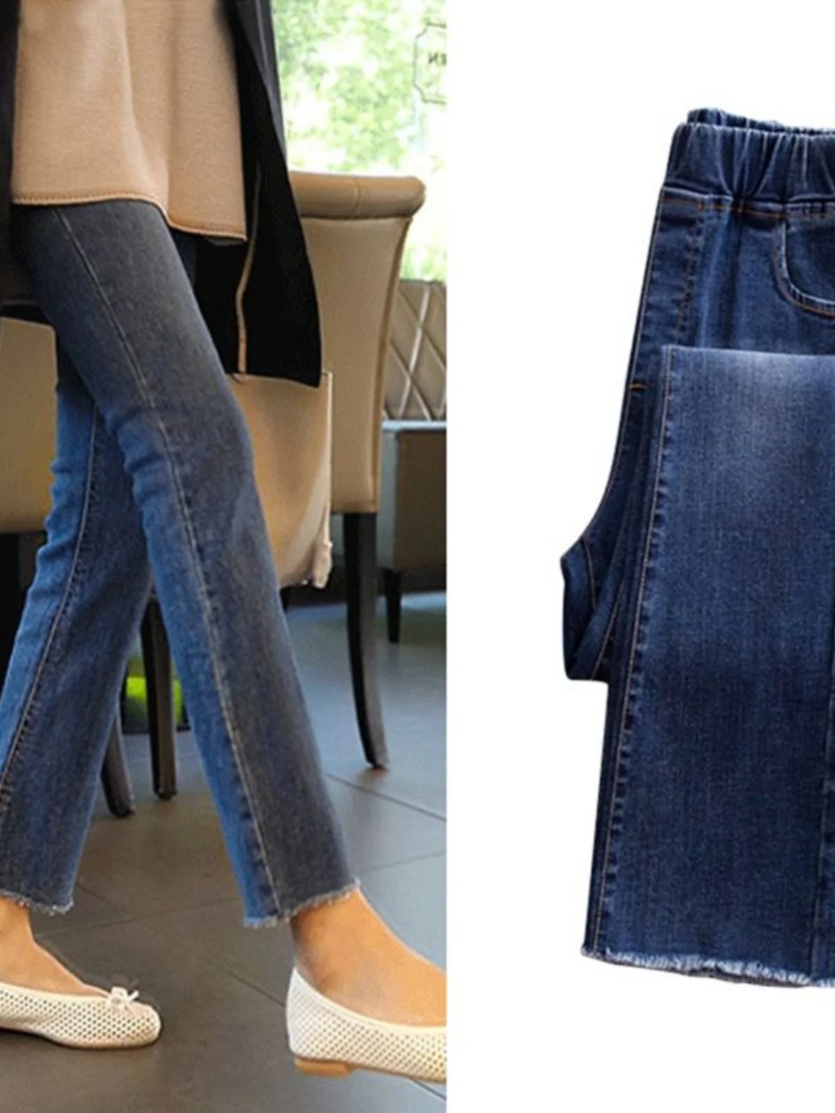 

High Waist Wide Leg Jeans Women's Spring Autumn New Sle Little Cro Design Sense Slimming Loose Straight Cut Denim Pants