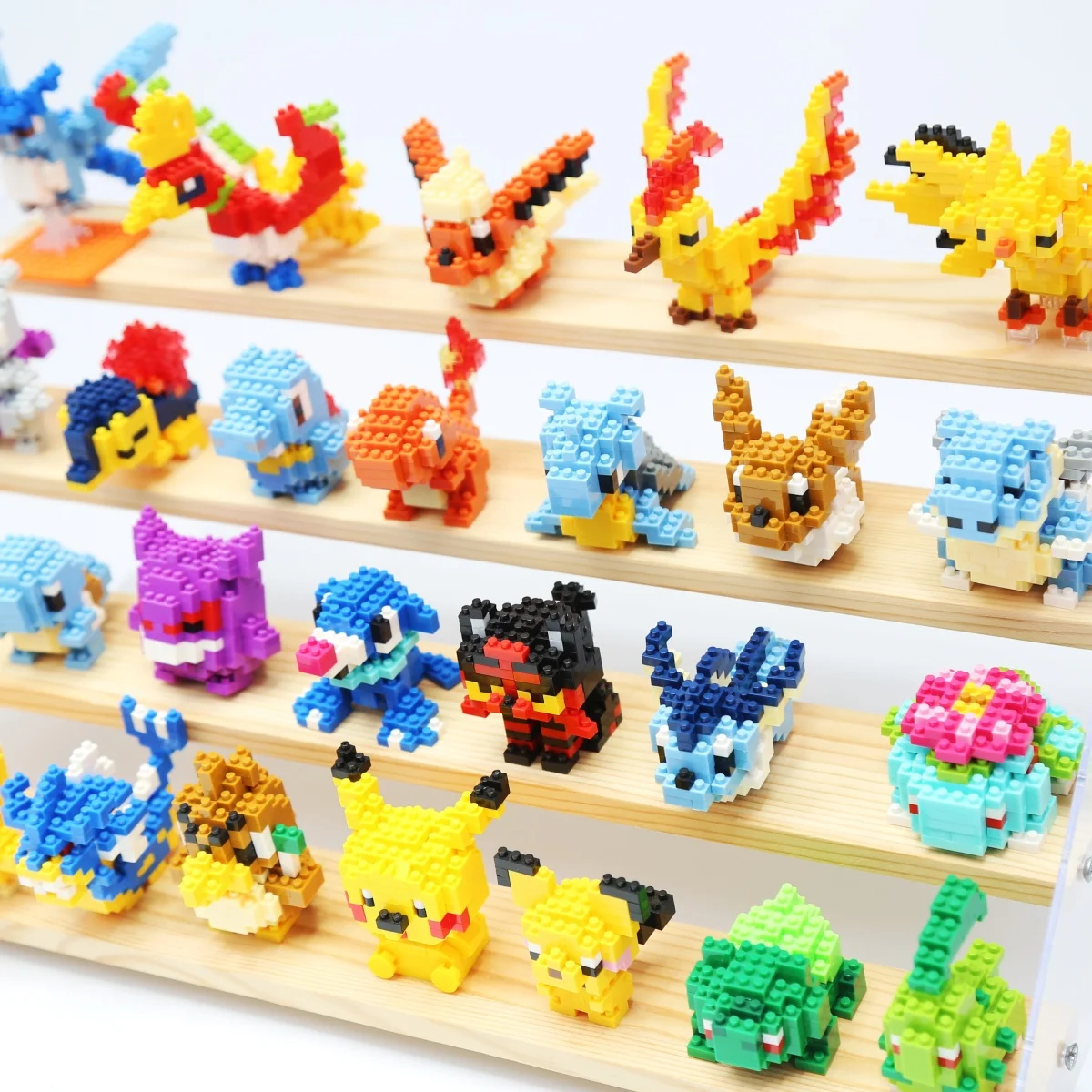 Pokemon-Bausteine Mewtwo Mikro-Maßstab-Modell Desktop-Dekoration HoOh für Gamer-Sammlung und Büroschreibtisch Lugia Zubehör DIY – Detail 2
