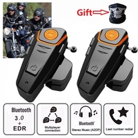 1/2pcs 1000M BT-S2 Pro Motorcycle Helmet Intercom Motorbike Bluetooth Headset BTS2 Communicator Waterproof Interphone with FM