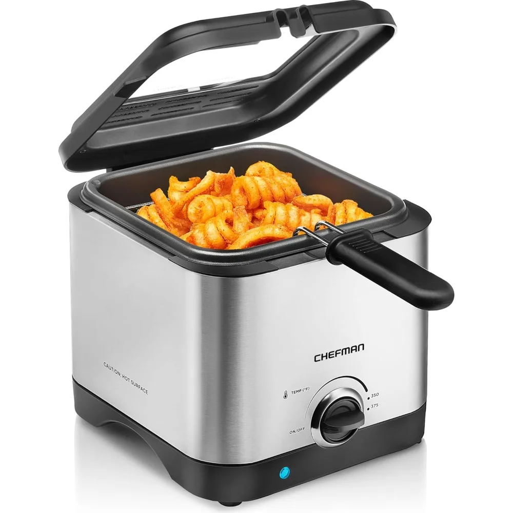 The Most Compact & Convenient To Deep Fry Comfort Food With A 1.6-Quart Capacity, Easy-View Window & Adjustable Temp Control