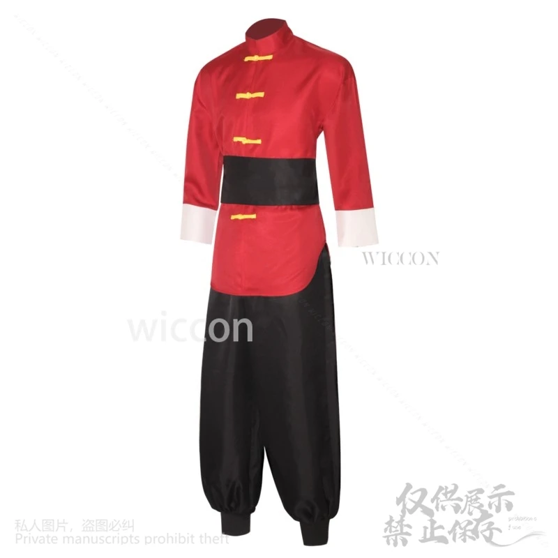Nouveau Anime Ranma 1⁄2 Cosplay Ranma Saotome Costume Style chinois quotidien rouge noir perruque Kendo pantalon noël homme femme Halloween Costume