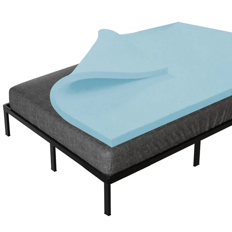 

1-дюймовый гелевый наматрасник из пены с эффектом памяти, для превосходного комфорта и поддержки, King, синий