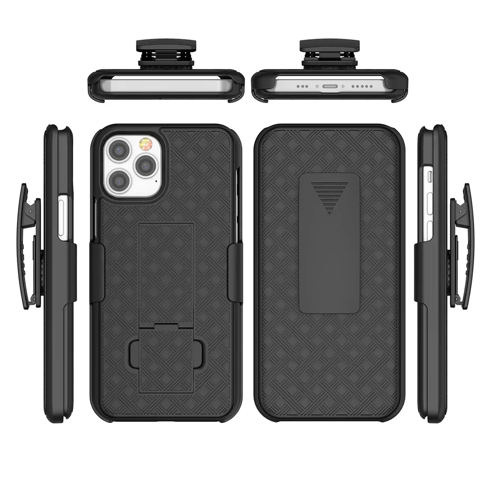 2In1 Shell Holster Combo Case Kickstand Waist Belt Clip Phone Cover for IPhone 16 14 13 12 Pro Mini 11 Pro Max X XS 7 8 15 PLUS