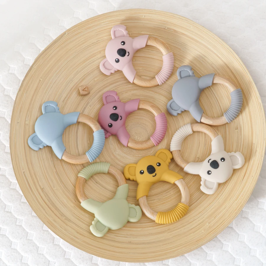 1PC Baby Silicone Teether Cartoon Koala Shape Teether BPA Free Silicone Children Goods Infant Sensory Chewing Toys Baby Stuff