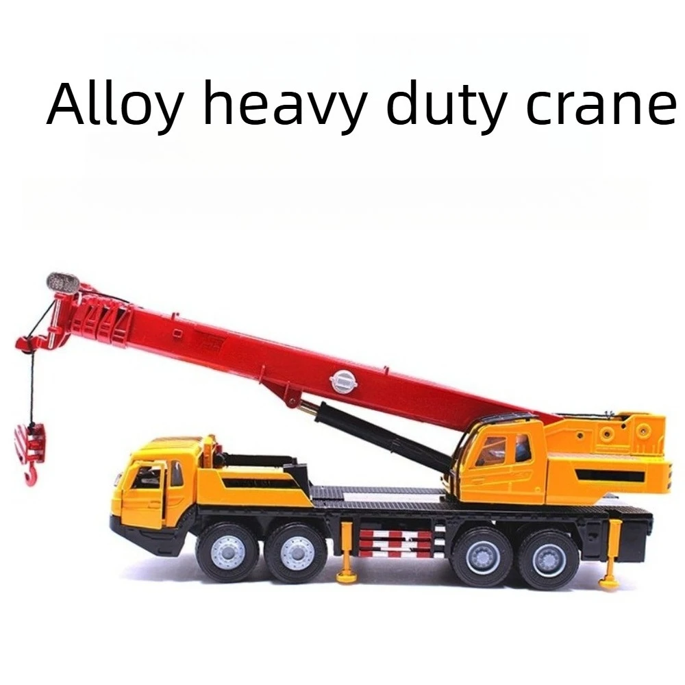 

1:50 Alloy Heavy-Duty Crane Simulation Transport Crane Boom Car Toy for Boys Static Model of Engineering Vehicle