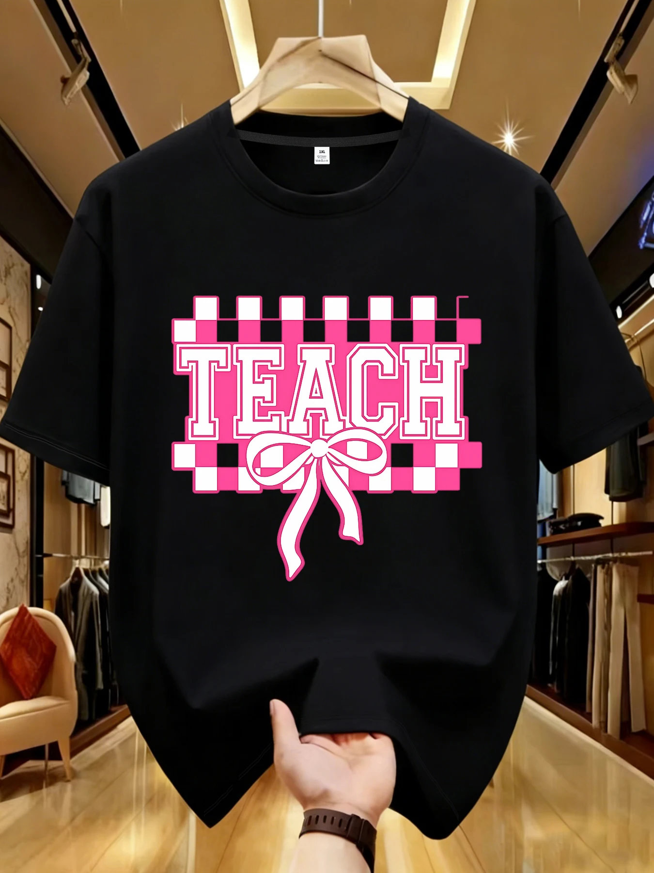 

【WDS01375】Art printing plus size women's round neck T-shirt summer casual street fashion women's Joker short sleeve T-shirt