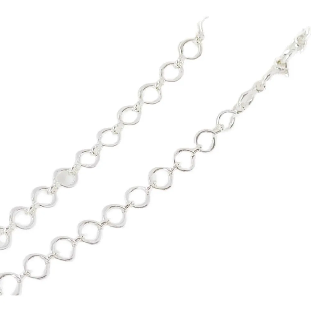 Silver Big O Hook Detachable Irregular Round Thick Chain Handcrafted DIY Jewelry Accessory Semi-finished Chain
