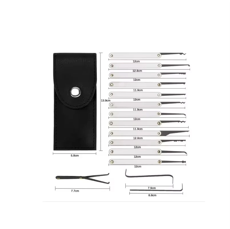 3-in-1 Lockpicking-Set: Schlüsselentferner, Vorhängeschloss-Kit, Schlossöffner-Trainingsset, Werkzeug für Schlüsselreparatur – Detail 6