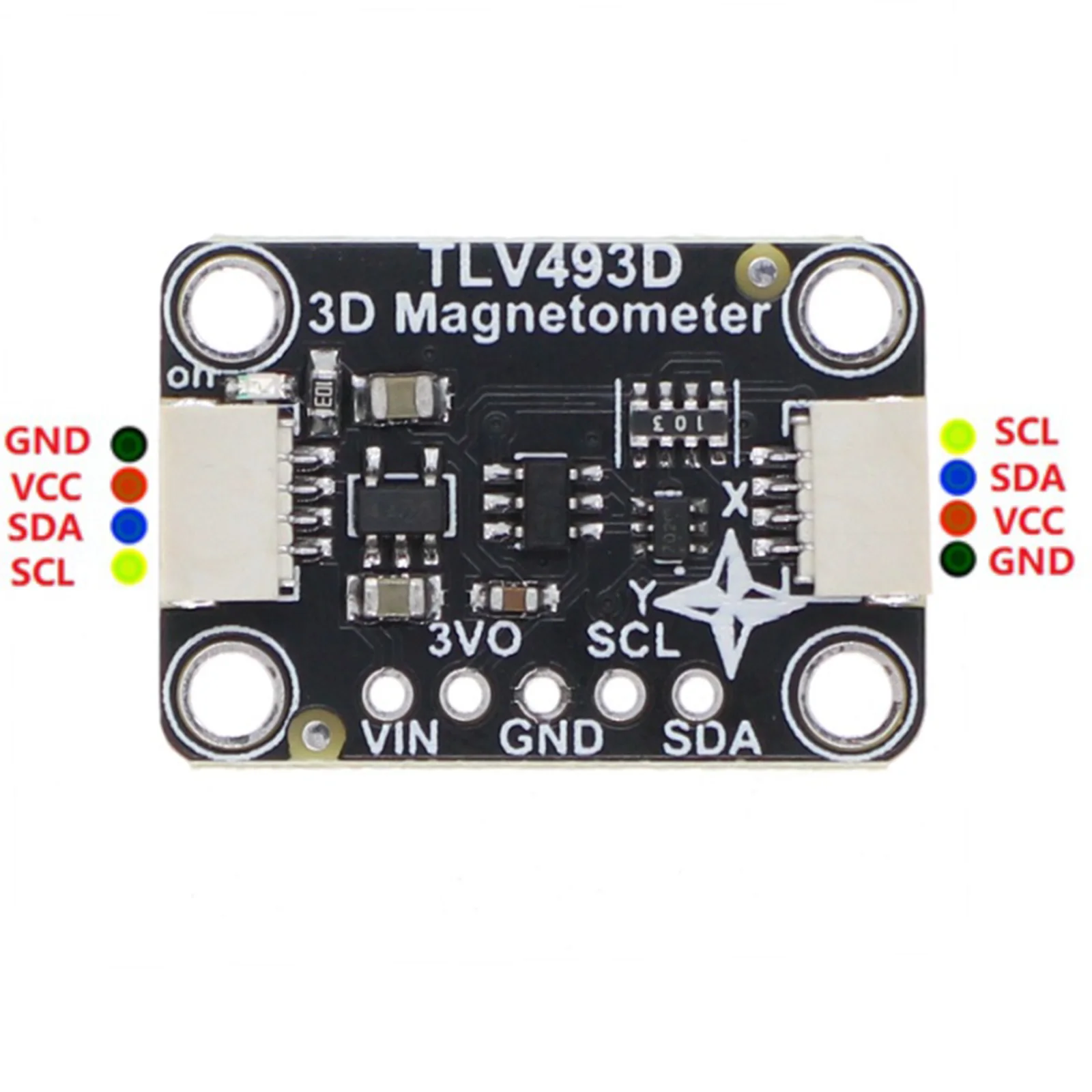 MRS166A 3D Magnetometer Sensor Module with Stemma QT Qwiic Interface I2C Digital Compass Sensor for Compass & Position Sensing