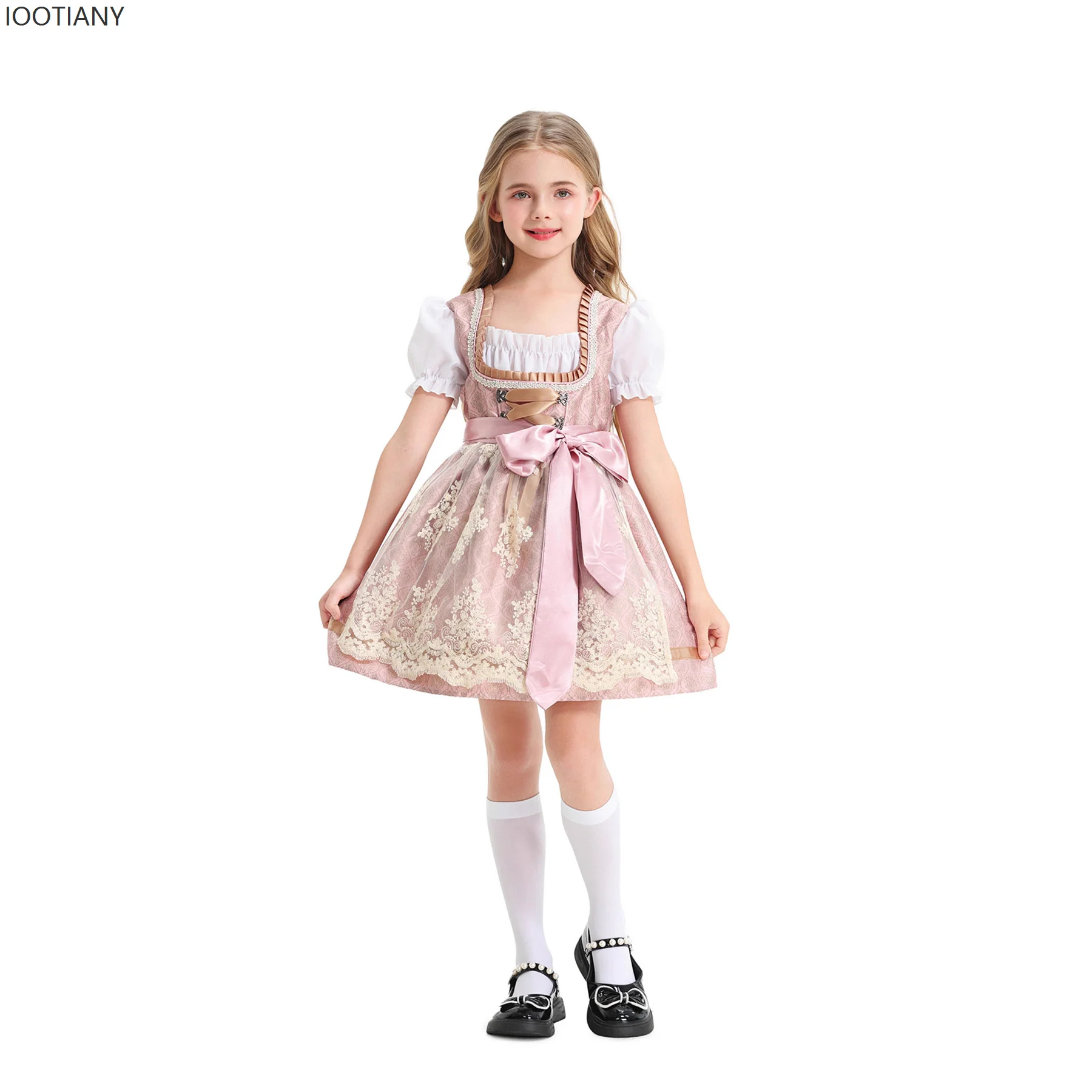 

IOOTIANY German Munich Oktoberfest Children's Girl Kawaii Loli Bavarian Dress Cosplay Maid Costume Carnival Costume Party Dress