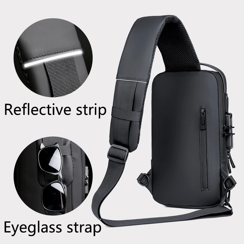 Men Sling Backpack Cross body Shoulder Chest Bag Anti-theft Travel Motorcycle Rider Waterproof Oxford Male Messenger Bags