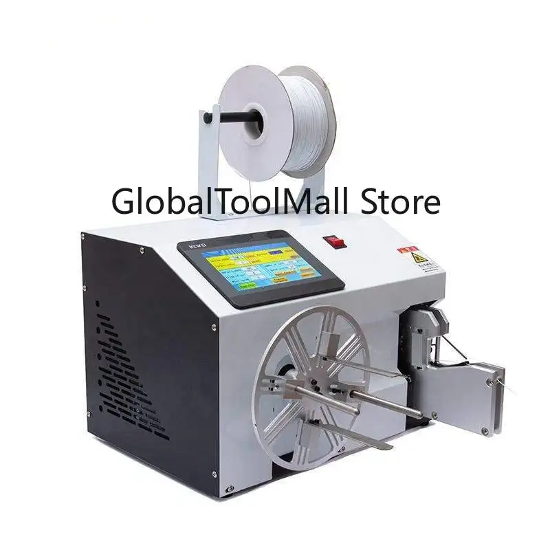 Semi-automatic Wire Winding Tying Machine for USB DC Power Cable Coiling Twist Tie Binding Adjustable Coil Size Jianbo Model 540