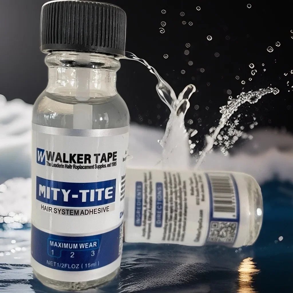 

Оптовая продажа, 1/5/10 шт., 15 мл, сменный клей для парика, марка Walker MITY-TITE, жидкий клей, невидимый и натуральный водонепроницаемый