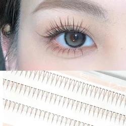 J Curl V Shape Under Eyelash Comic Eye Lashes Natural Bottom Lashes Soft Manga Eyelashes Bunches Eyelash Clusters Korean Makeup