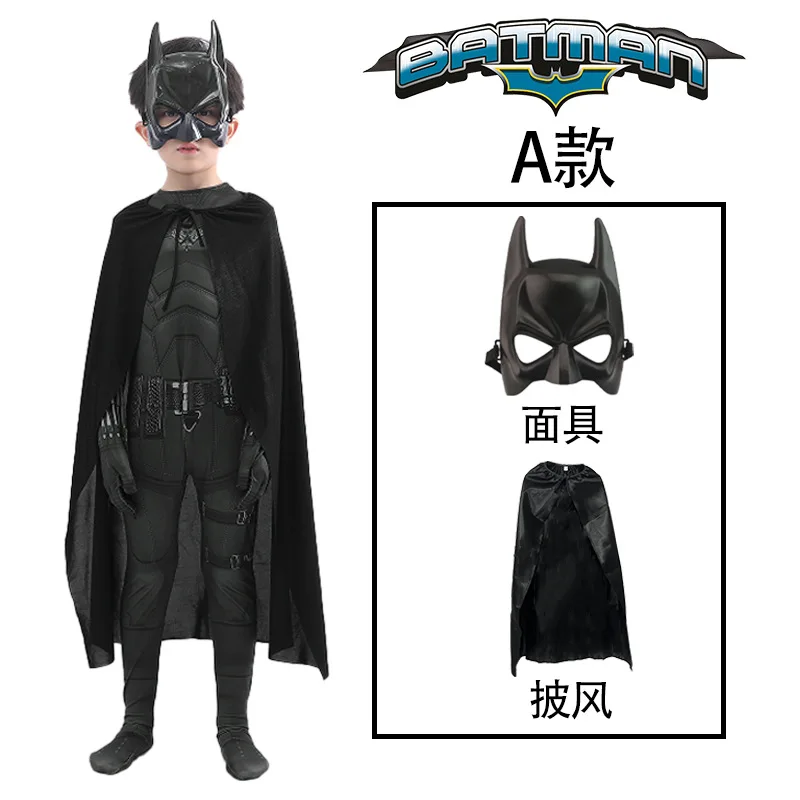 Adult Bat Super Hero Costume Men Bat Mask Knight Cosplay Jumpsuit With Cape Outfit for Halloween Party Bodysuit - view 3